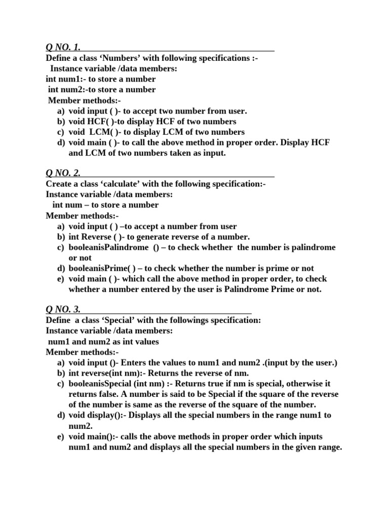 Class Definitions in Computer Science | PDF | Constructor (Object ...