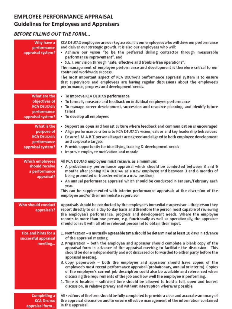 Appraisal Guidelines | PDF | Performance Appraisal | Employment