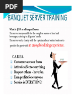 Banquet Server Training Manual | PDF | Tableware | Food And Drink