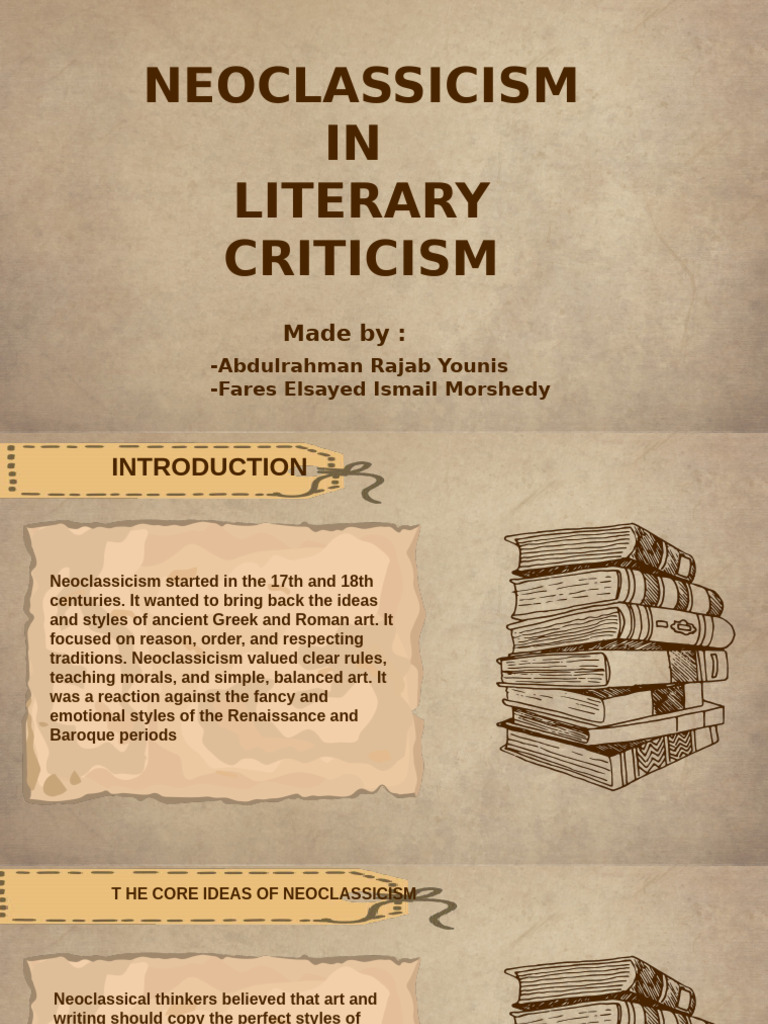 Neoclassicism in Literary Criticism | PDF