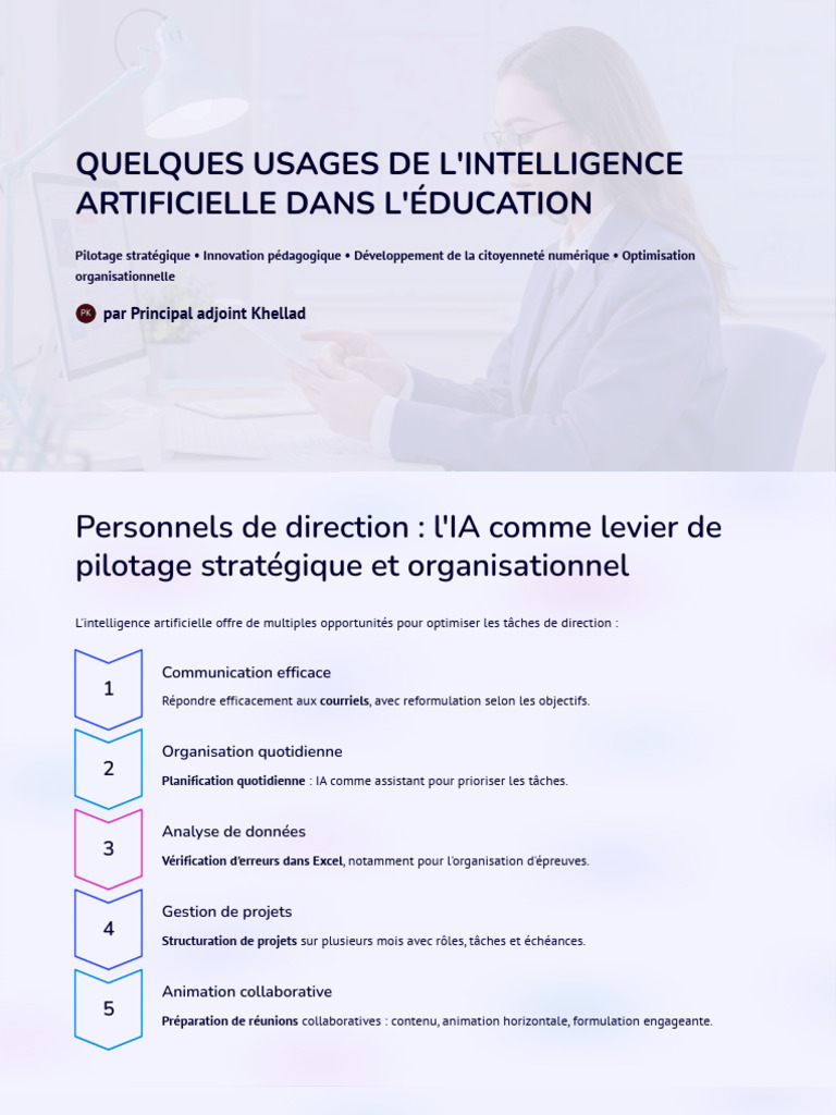Usages de l'IA en Éducation et Pédagogie | PDF | Intelligence ...