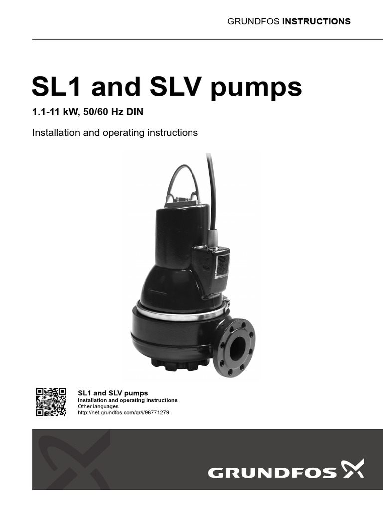 SL1 and SLV Pump Installation Guide | PDF | Pump