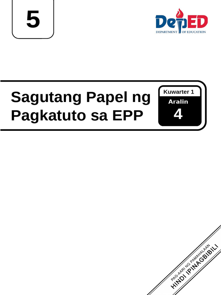 q1 Las Epp 5 Lesson 4 Week 4 | PDF