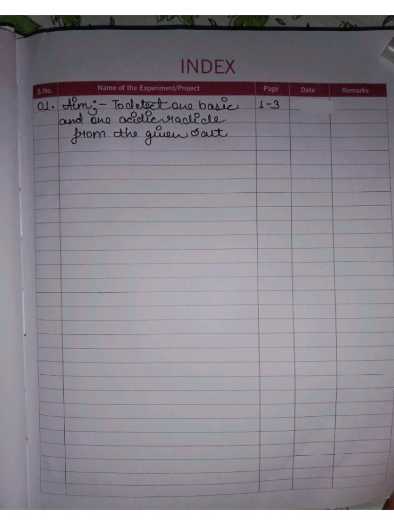 Chem Practical - 1 (NH4) 2CO3 | PDF