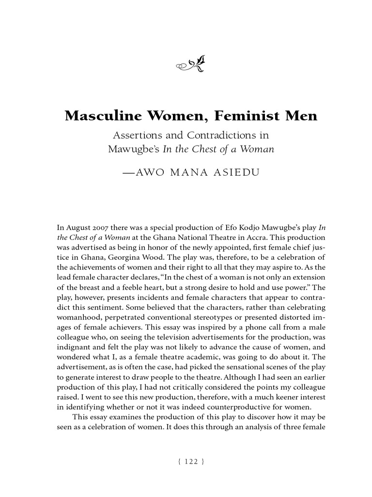 Feminism in Mawugbe's Play Analysis | PDF | Masculinity | Feminism
