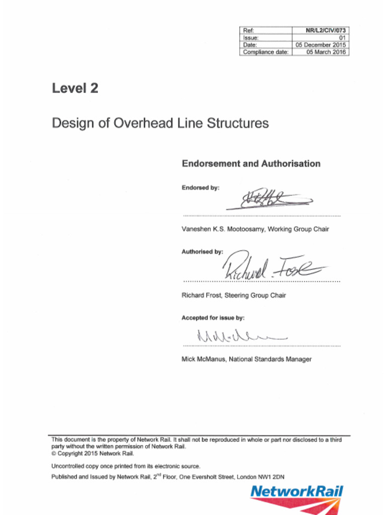 Overhead Line Structures Design Standard | PDF