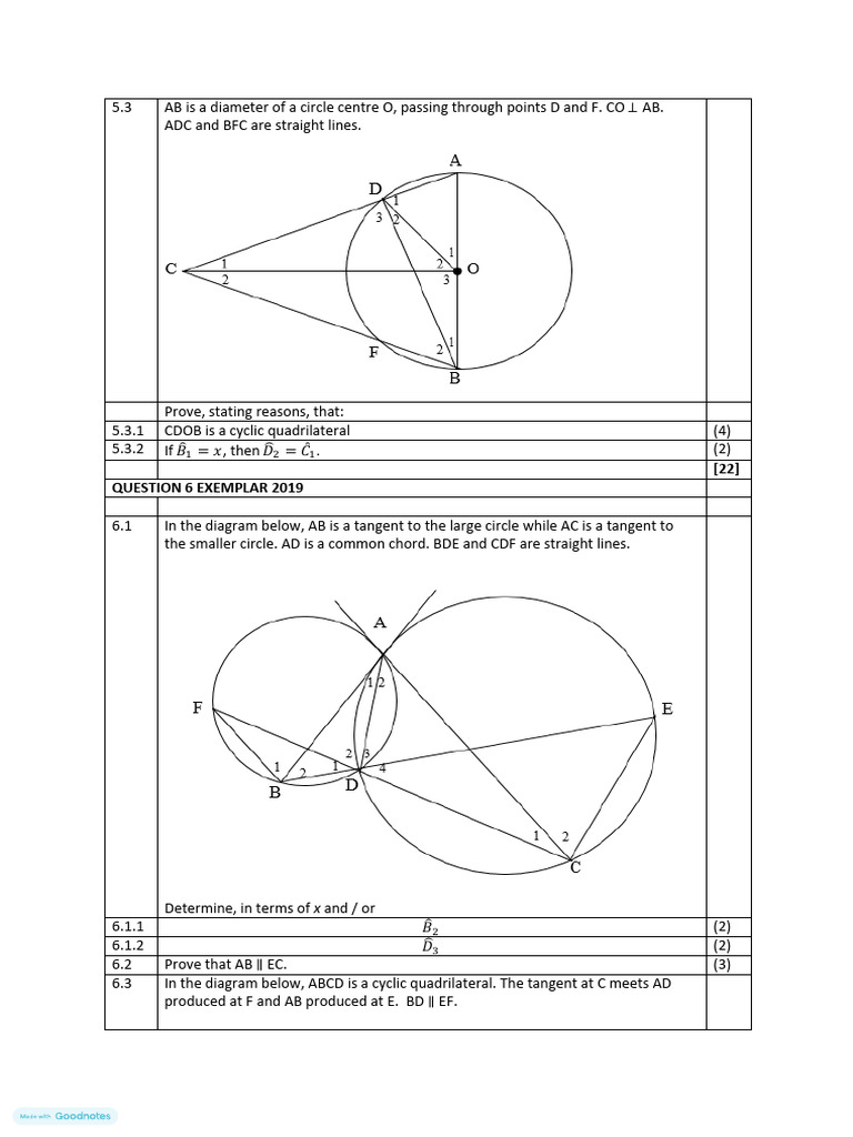 Euclidean Geometry Worksheet Analysis | PDF
