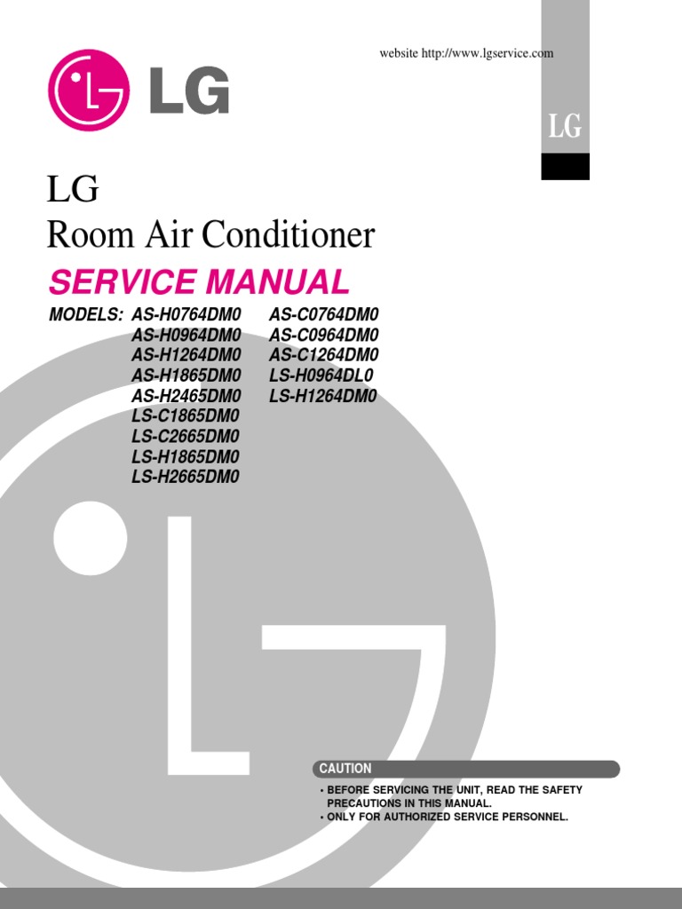 LG Split Type Air Conditioner Complete Service Manual | Air Conditioning |  Hvac