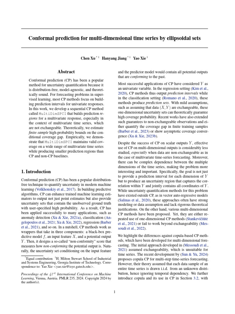 Multivariate CP for Time Series Forecasting | PDF | Covariance | Time ...