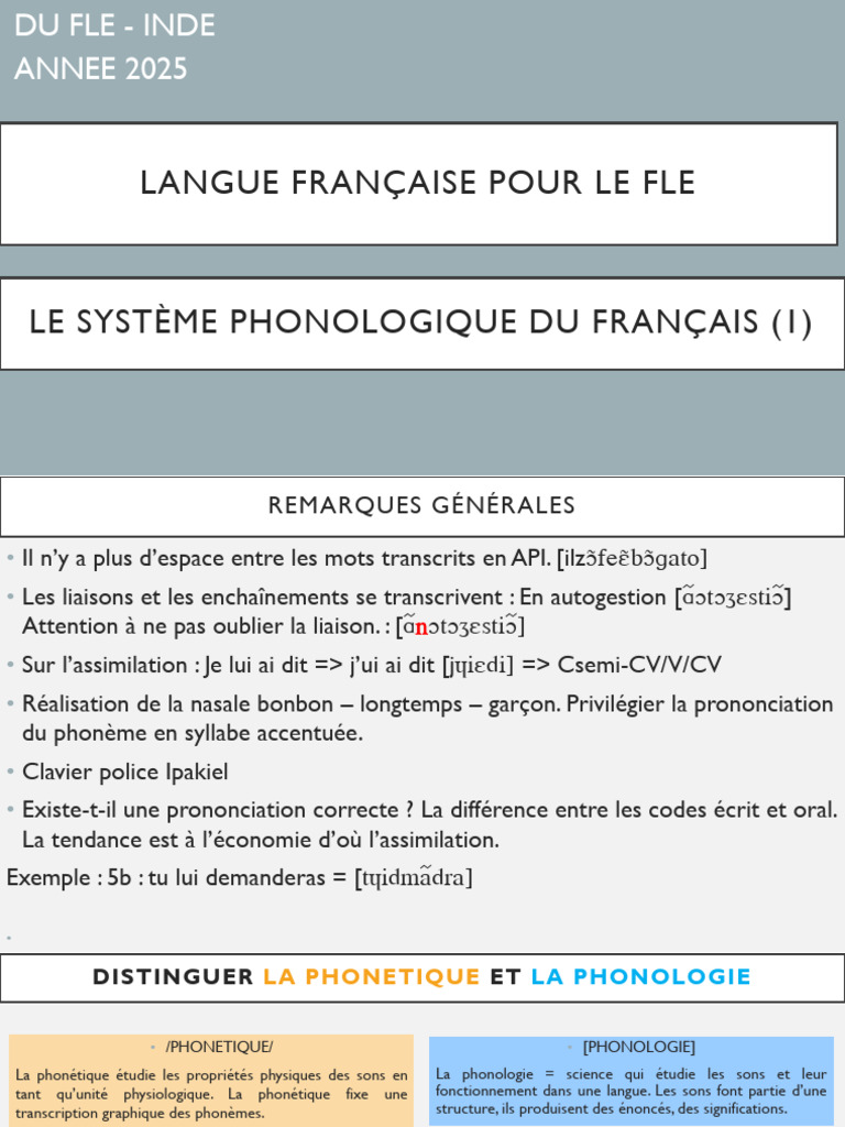 Phonologie et phonétique du français FLE | PDF | Phonologie | Syllabe