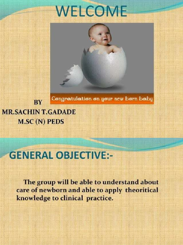 Care of Newborn | PDF