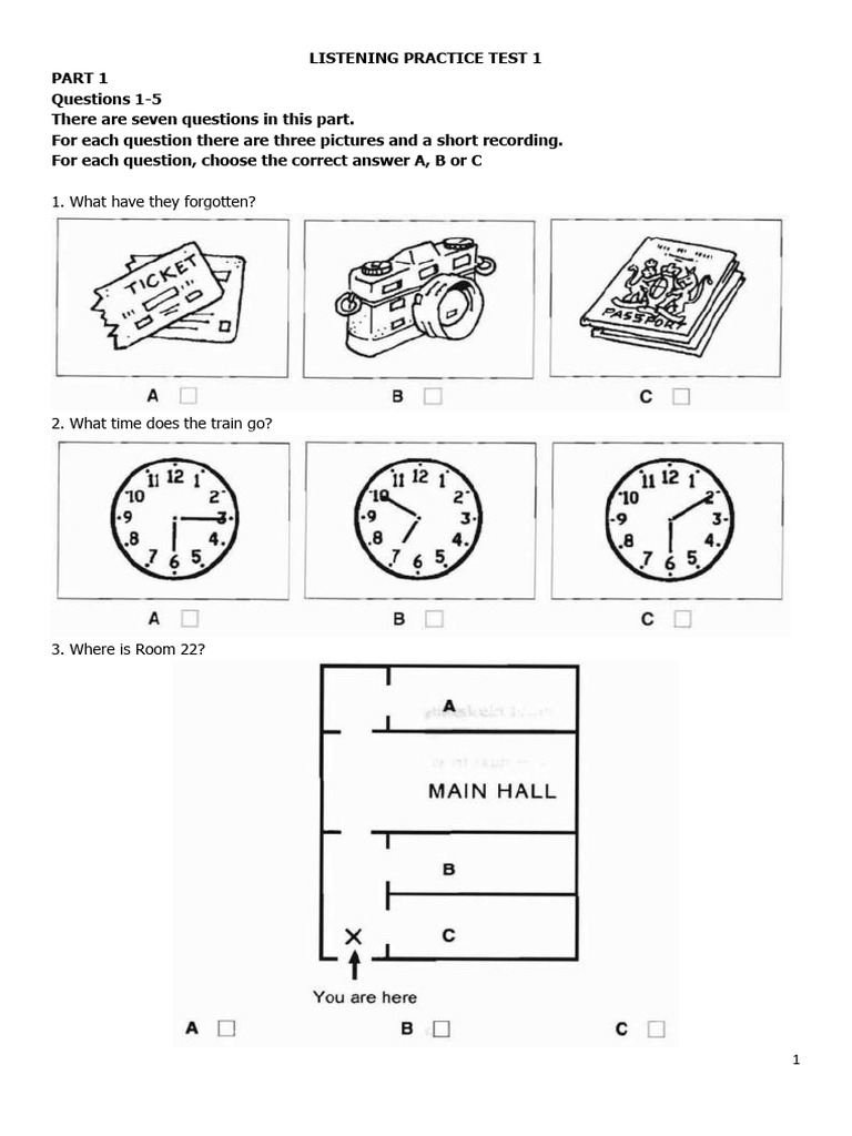 Listening Practice Test 1 Guide | PDF | Chess Theory | Chess
