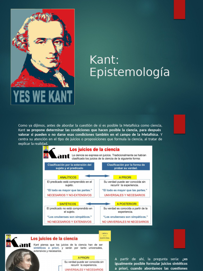 Epistemología Kantiana | PDF | Immanuel Kant | A priori y a posteriori