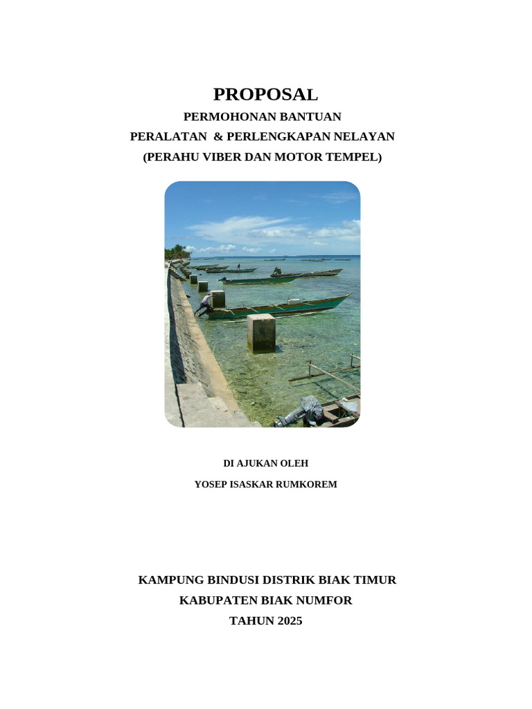 Proposal Nelayan Yosep Rumkorem | PDF