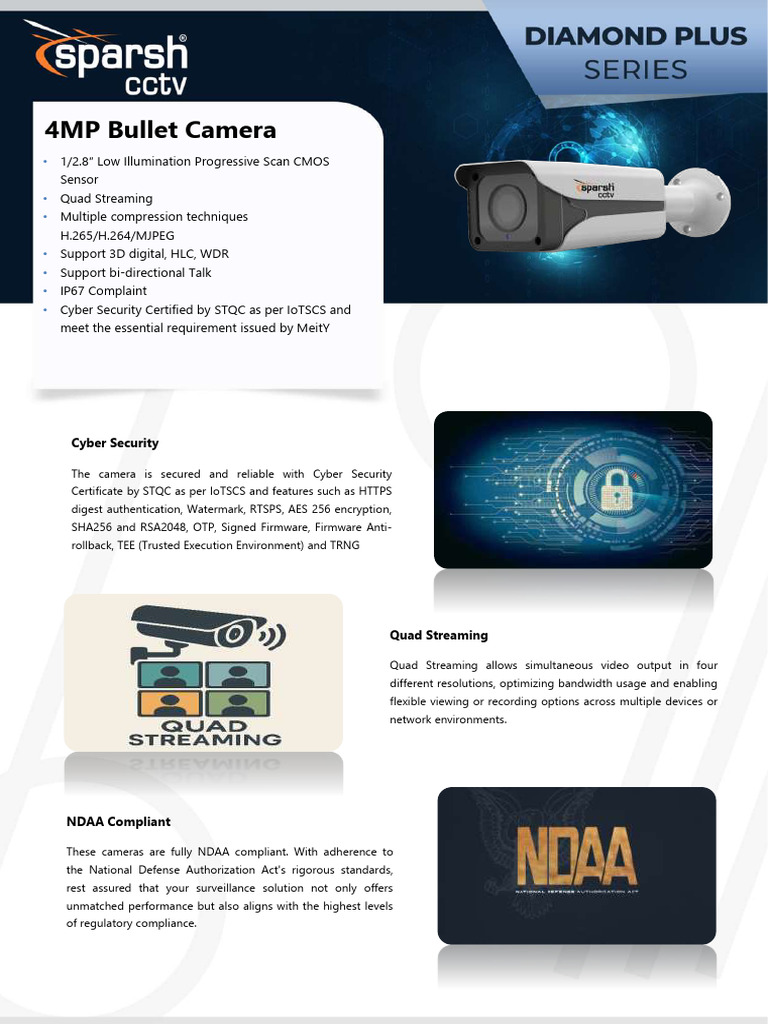 4MP Bullet Camera with STQC Certification | PDF | Ip Address | Computer ...