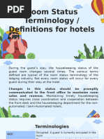 Housekeeping Room Status Report Guide | PDF | Housekeeping