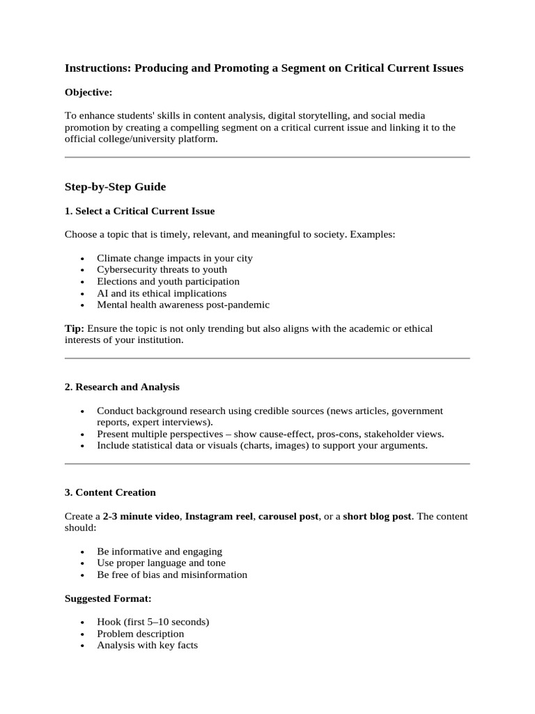 Create Engaging Content on Current Issues | PDF | Social Media ...