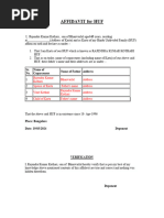 Format - AFFIDAVIT FOR HUF | PDF