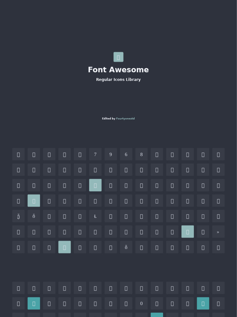 FontAwesome Icons | PDF | Character Encoding | Digital Typography