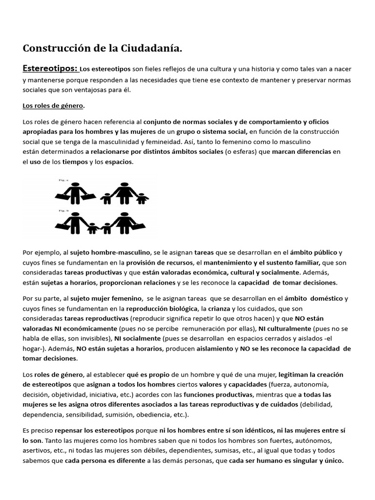 Estereotipos y Roles de Género en la Sociedad | PDF | Mujer | Género