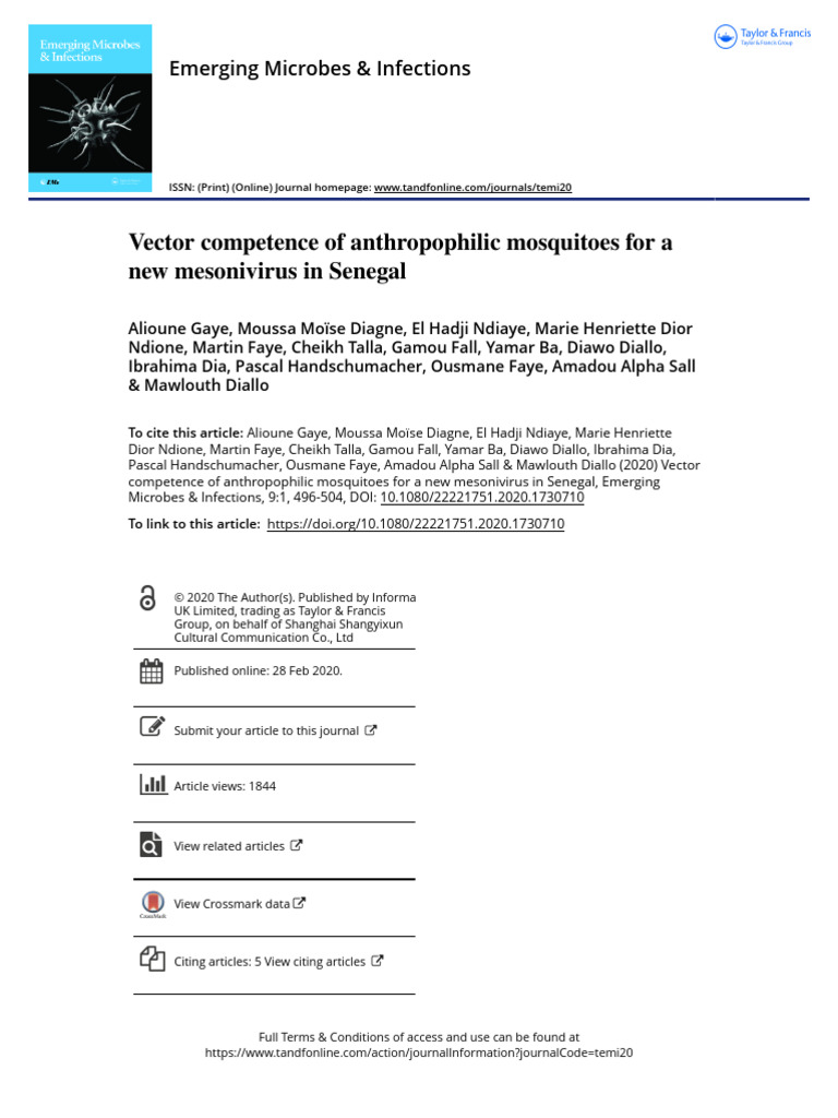 01-Vector Competence of Anthropophilic Mosquitoes For A New Mesonivirus ...