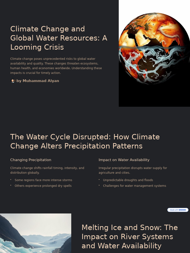 Climate Change's Impact on Water Resources | PDF | Water Scarcity | Water