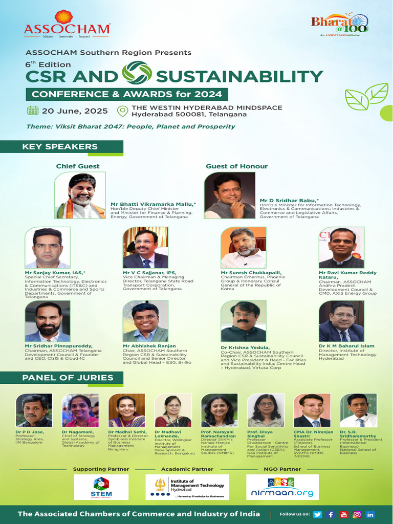CSR Awards 2025 - Speakers Flyer | PDF | Economies