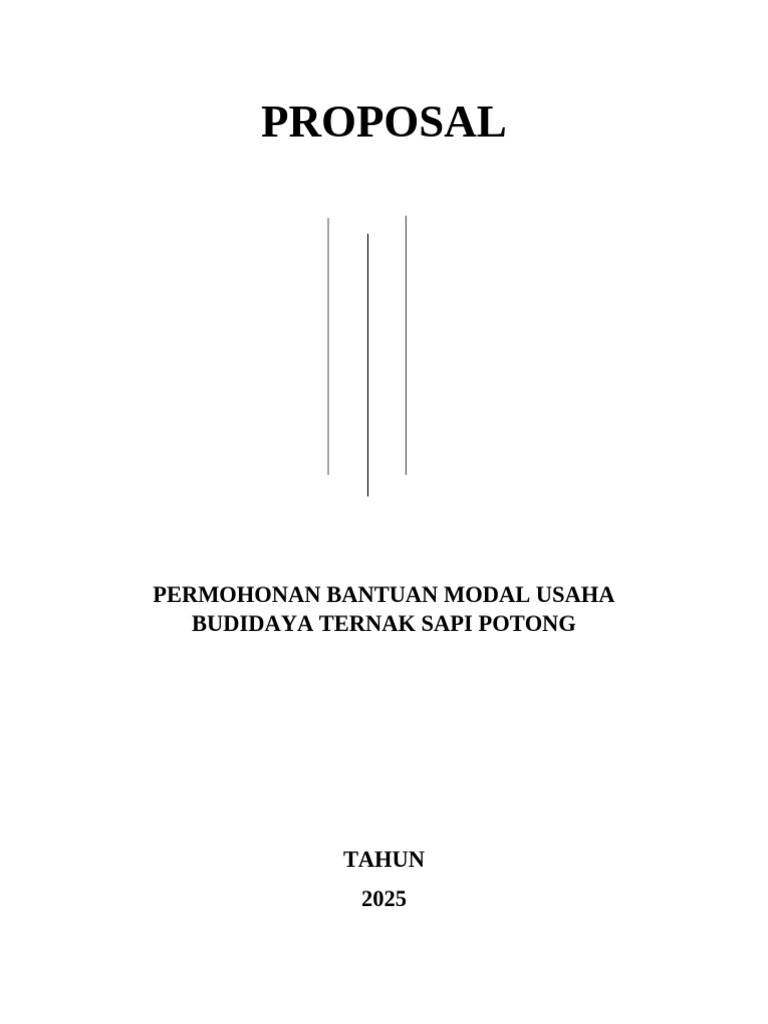 Permohonan Modal Usaha Ternak Sapi 2025 | PDF
