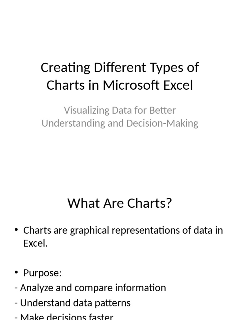 Excel Chart Types and Creation Guide | PDF