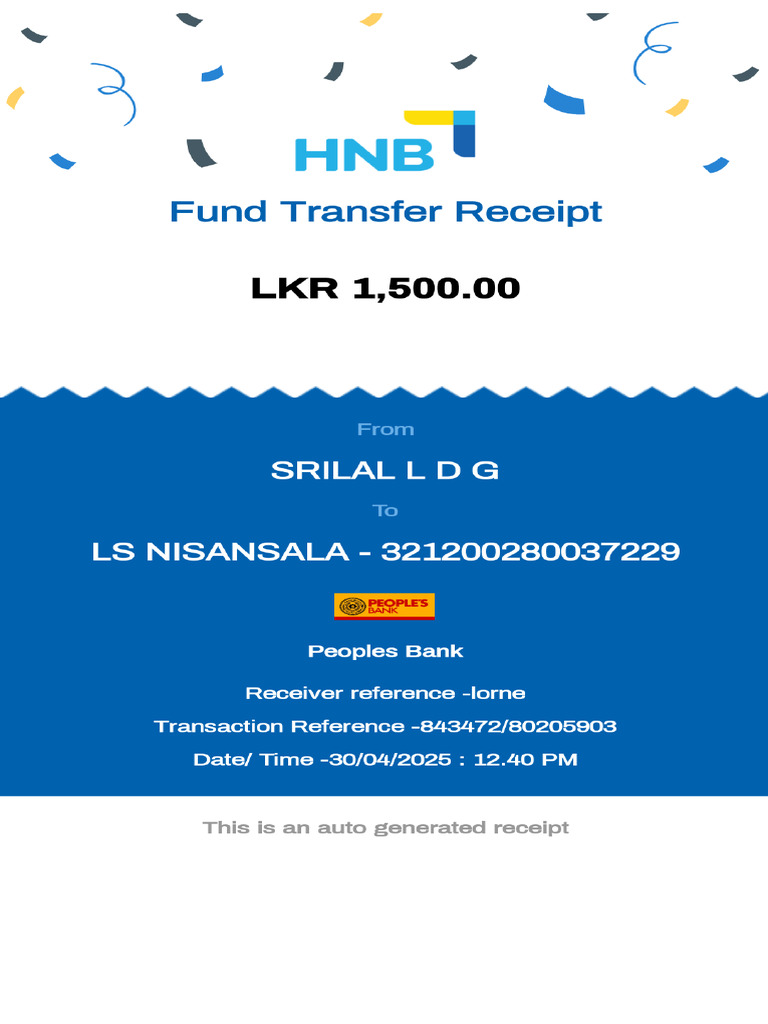 HNB DL Receipt 20250430 124111 | PDF