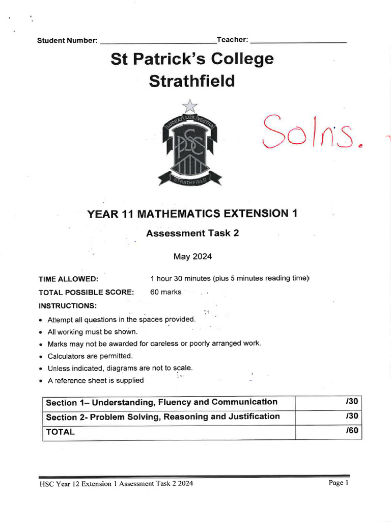11ext1 Task 2 Solutions | PDF