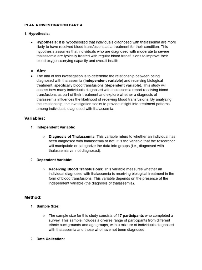 Plan a Investigation Part A | PDF | Survey Methodology | Validity ...