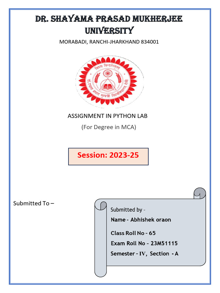 Assignment Python Abhi | PDF