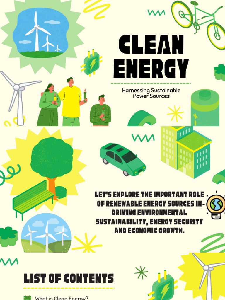 Clean Energy: Sustainable Power Sources | PDF
