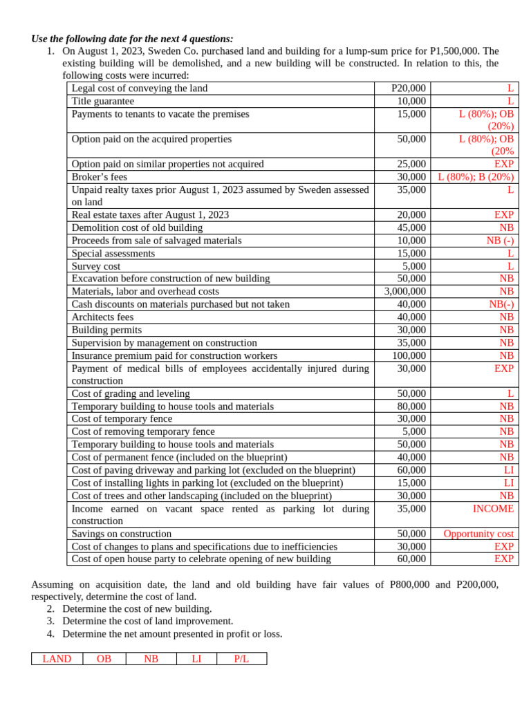 Property Acquisition Cost Analysis | PDF | Interest | Cost