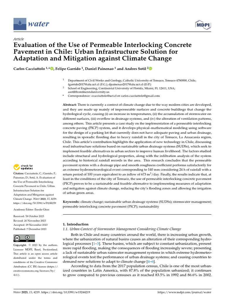 Permeable Concrete Pavement in Chile | PDF | Earth Sciences | Hydrology