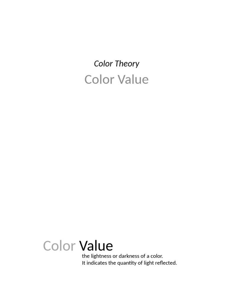 3 Color Value | PDF