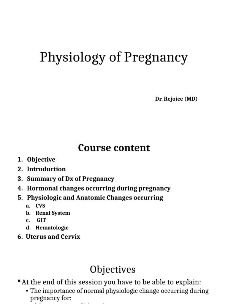 Pregnancy Physiology: Hormonal & System Changes | PDF | Blood Pressure ...