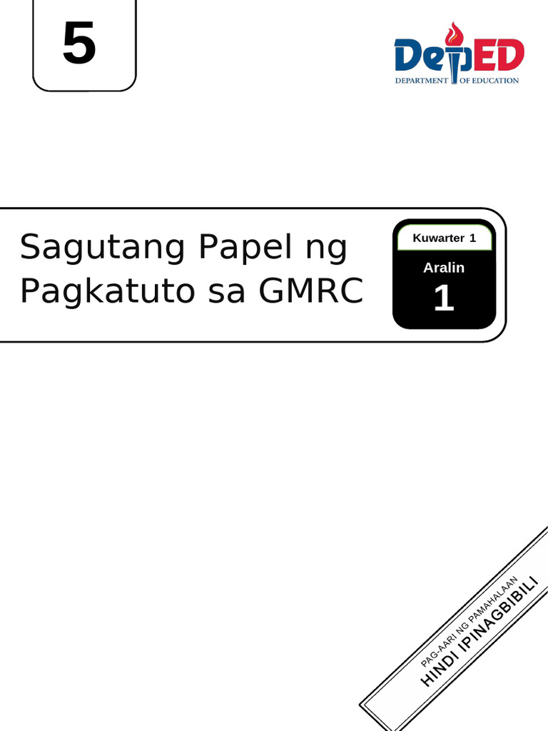 q1 Las GMRC 5 Lesson 1 Week 1 | PDF