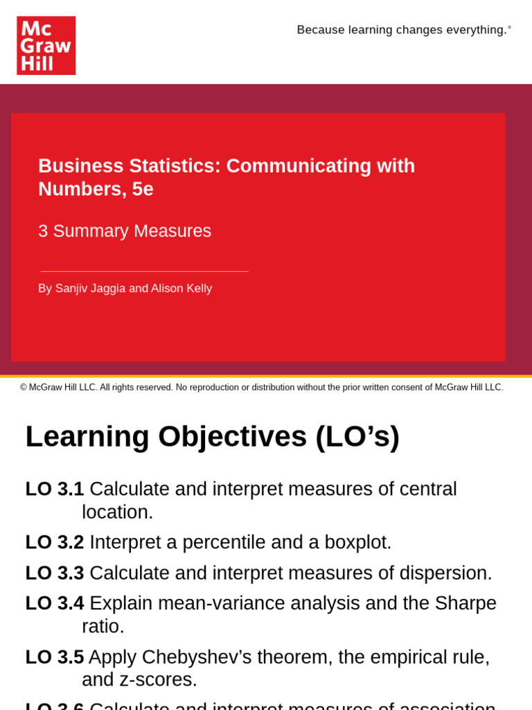 Business Statistics: Central Location Measures | PDF | Mode (Statistics ...