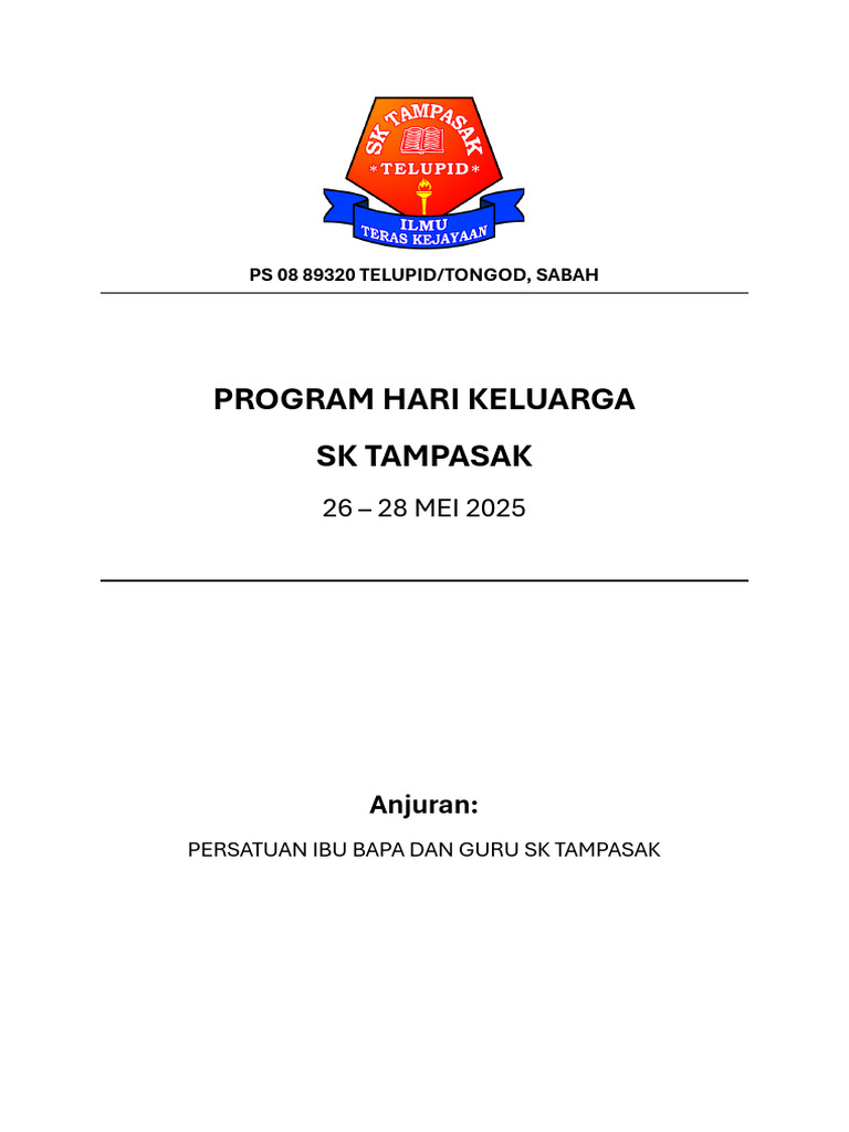 Program Hari Keluarga SK Tampasak 2025 | PDF