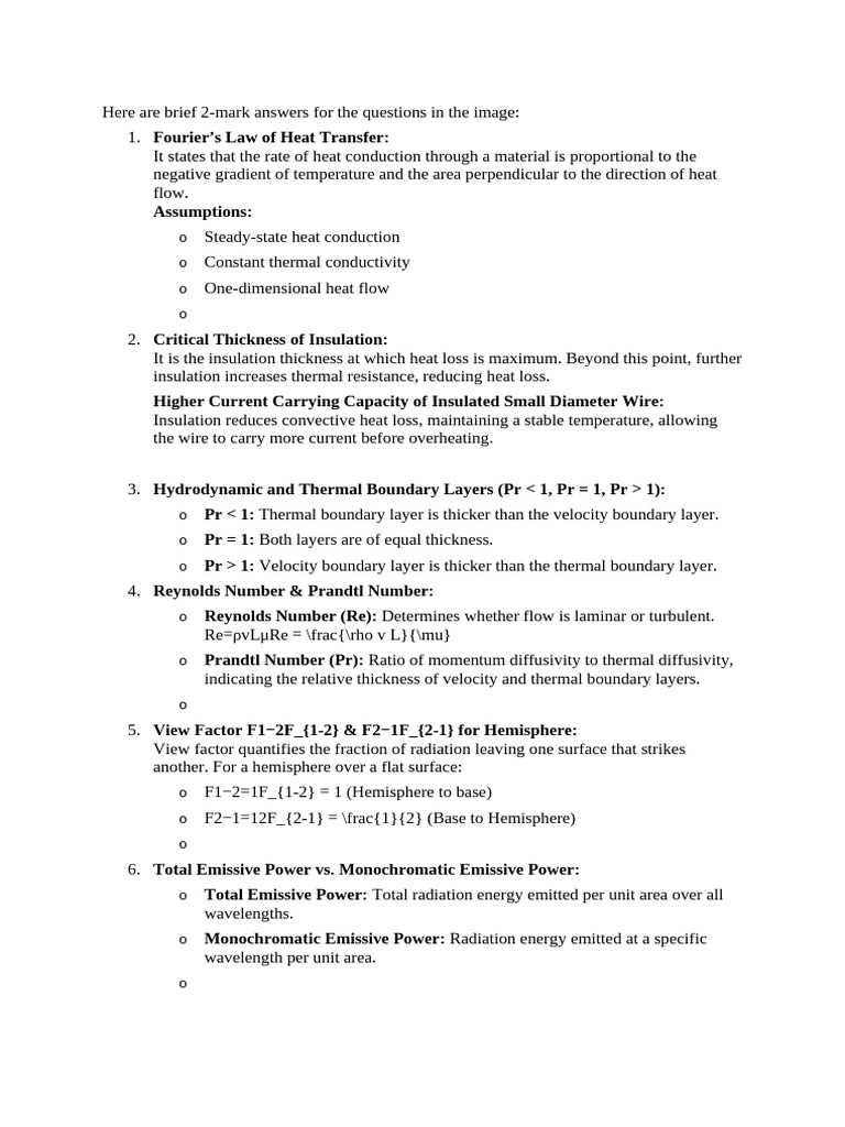 Key Concepts in Heat Transfer and Diffusion | PDF | Heat Transfer ...