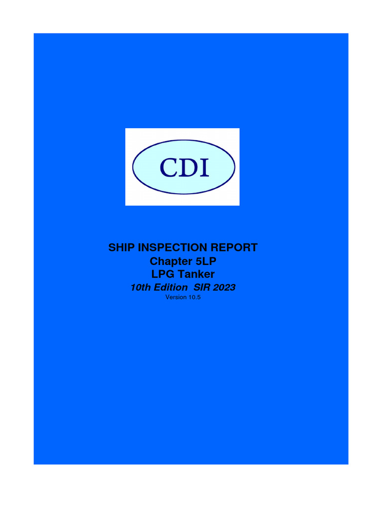 LPG Tanker Ship Inspection Report 2023 | PDF | Oil Tanker
