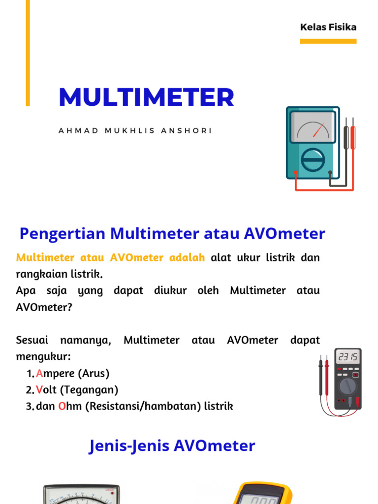 Perbedaan Multimeter dan AVOmeter | PDF
