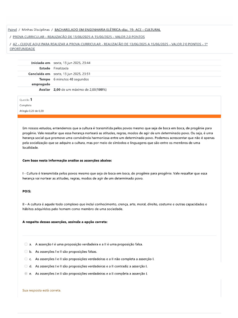 Prova - Ace - Cultural | PDF