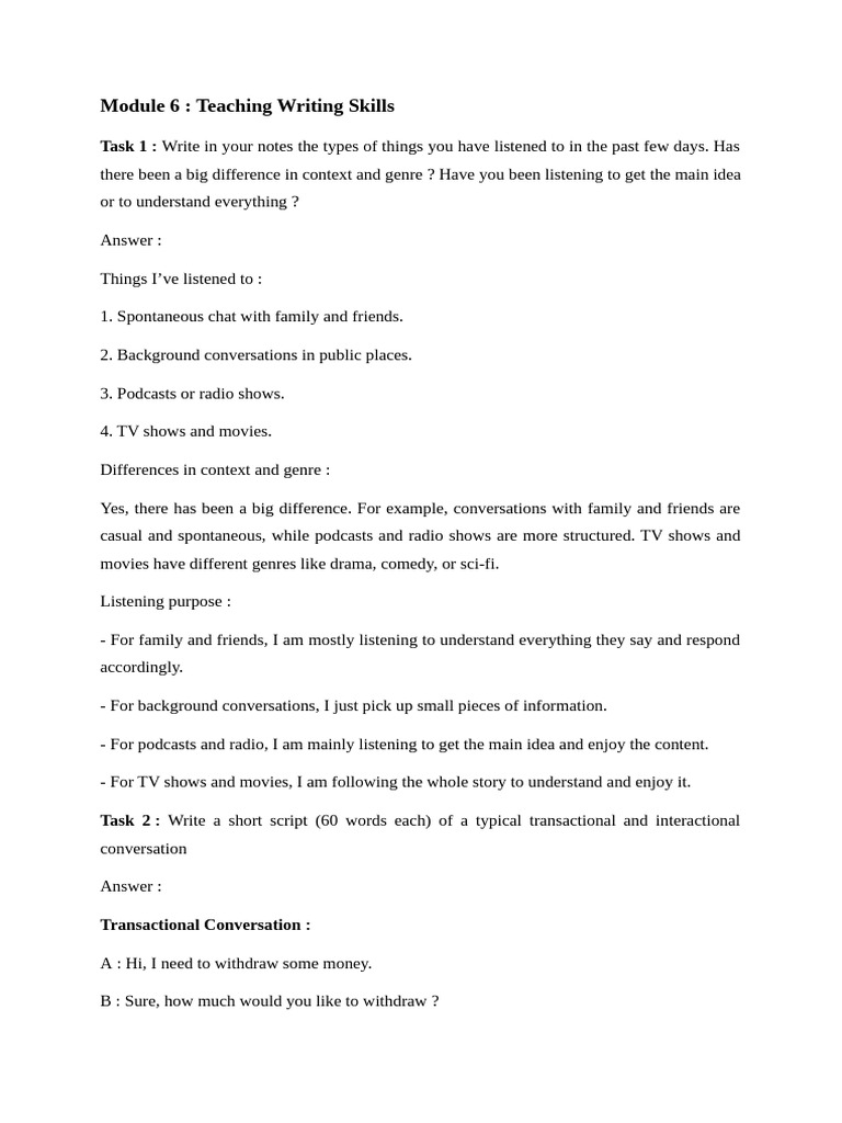 Teaching Listening Skills | PDF | Reading Comprehension | Vocabulary