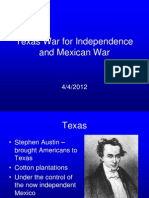 Texas War and Mexican War