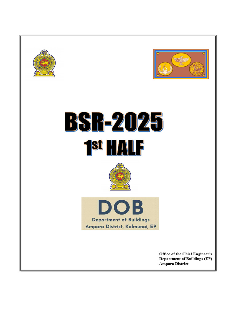 BSR 2025 Ampara District Rates | PDF | Window | Mortar (Masonry)
