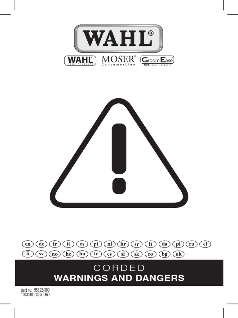 Corded Warnings and Dangers | PDF