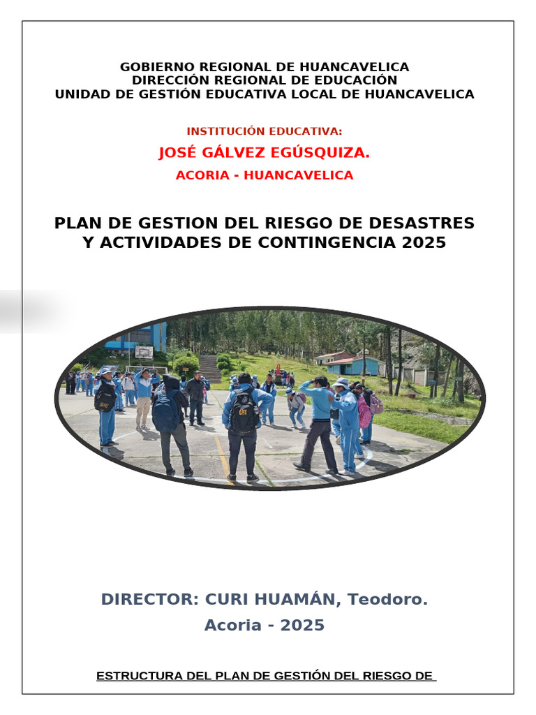 Plan de Gestión de Riesgos 2025 en Educación | PDF | Radiación ...